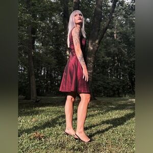 Beautiful Vintage Blood Red A-Line Le Chateau Dress